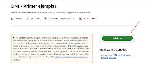 Pedir Turno Para DNI